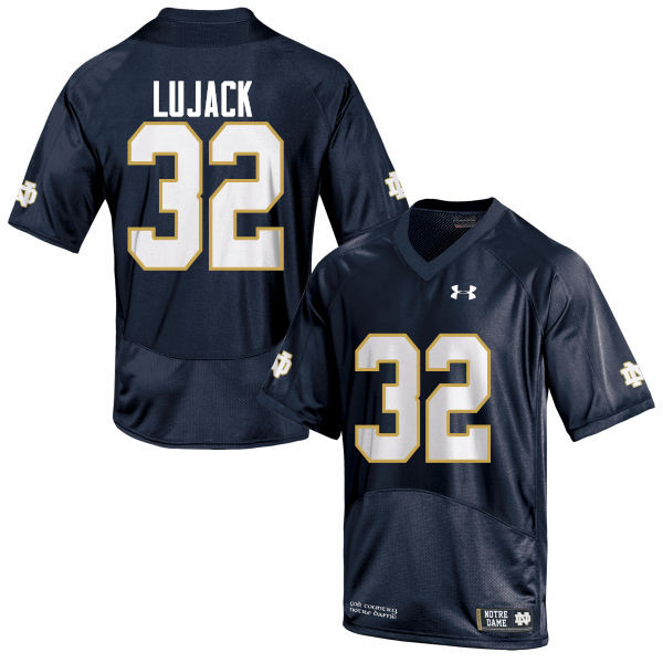 Men #32 Johnny Lujack Notre Dame Fighting Irish College Football Jerseys-Navy Blue